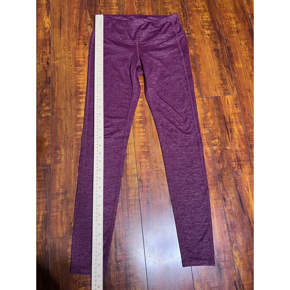 Athleta Heather High Rise Leggings Women XS Burgundy Full Length Yoga Workout - Picture 5 of 8